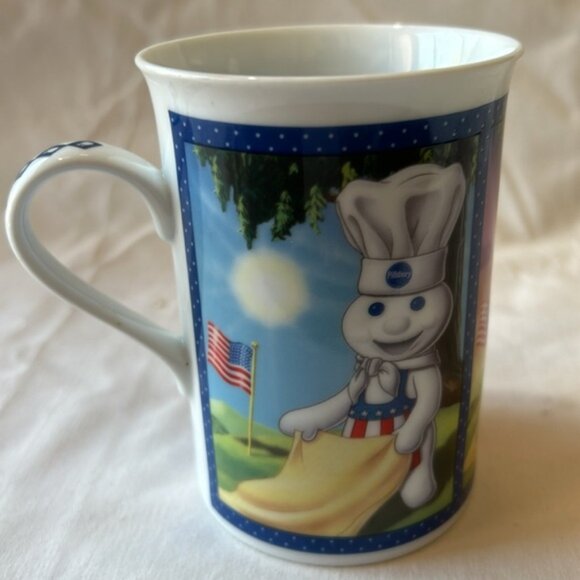 Pillsbury Doughboy Fine Porcelain Collector Mug July Independence Day - Picture 3 of 6